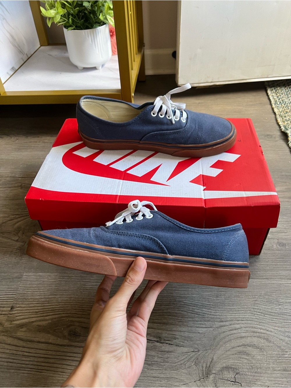 Vans Authentic Men's Navy Gum TB4R Size 10 - Picture 4 of 8